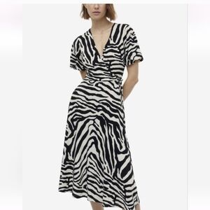 H&M jersey wrap dress sz L NWT